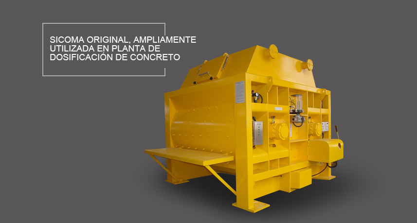 Mezcladora de hormigón de dos ejes horizontales SICOMA